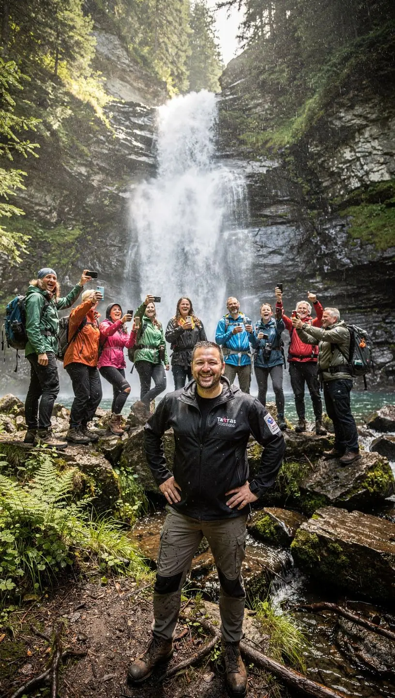 Mapa turistických chodníkov v Tatrách s vyznačenými miestami na osobné konzultácie a plánovanie výletov.
